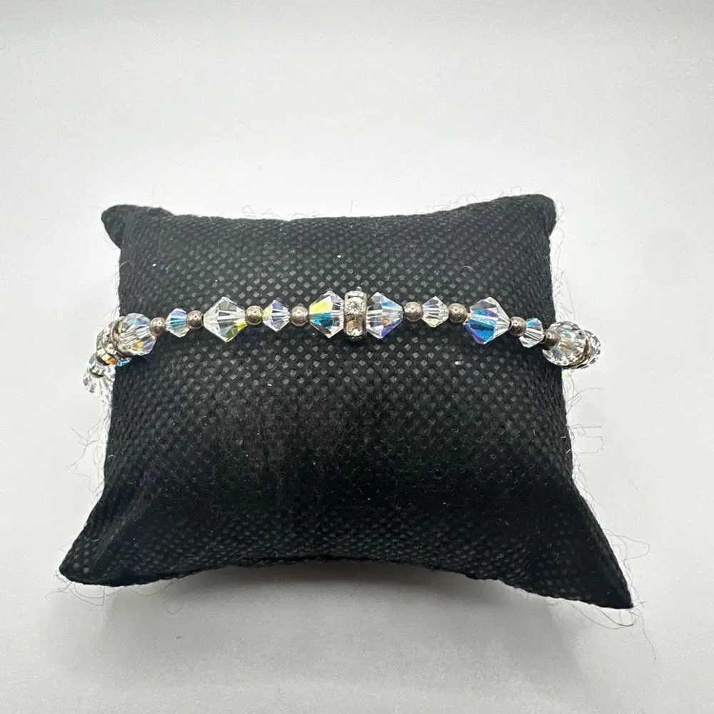 Unbelievable AB Crystal with silver tone‎ accented bracelet!